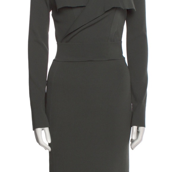 Scanlan Theodore crepe knit dress green sold out!!! Small - Picture 3 of 5